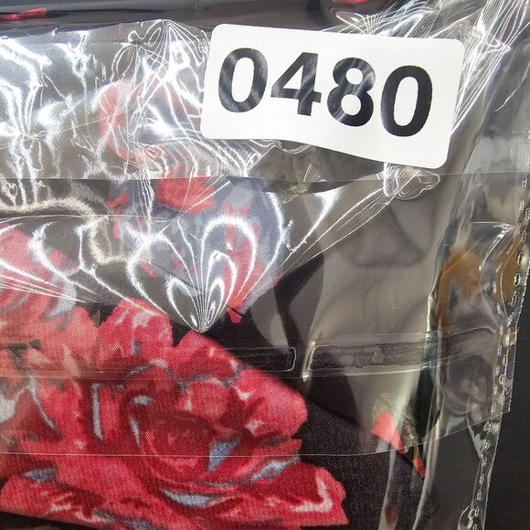 Torrid Black & Red Floral Short Sleeve Empire Waist Tunic Blouse Plus Size 3 - Picture 6 of 7